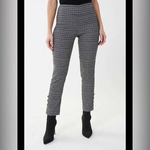 Joseph Ribkoff Jacquard Checkered Pants Size 12